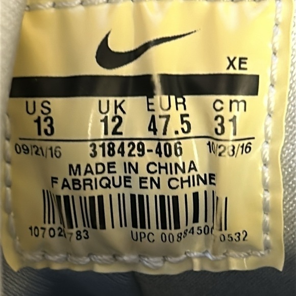 Nike Air Huarache Comet Blue and Matte Silver Men’s Athletic Shoes - Picture 8 of 8